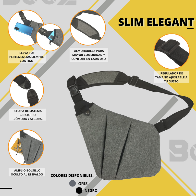 Bolso Bandolera Unisex SLIM Anti Robo Impermeable