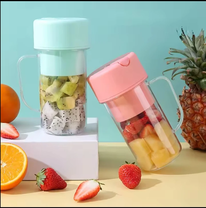 BlendGo 🥤 Mini Licuadora Portatil de Vaso y Pitillo 500 ML