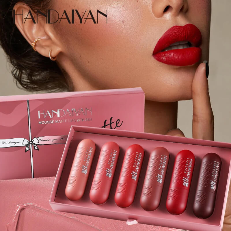 💄 Set X6 Unidades Labiales Matte 💄 HANDAIYAN 👄