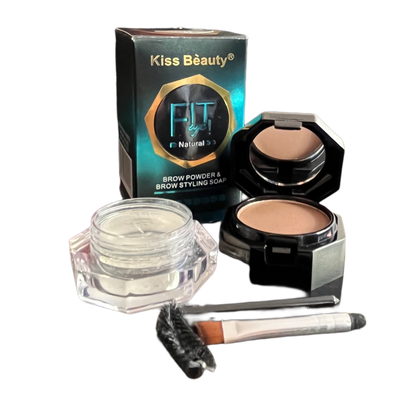 Pague 1 lleve 2 🎁 Kit Betún y Cera fijadora para cejas Kiss Beauty