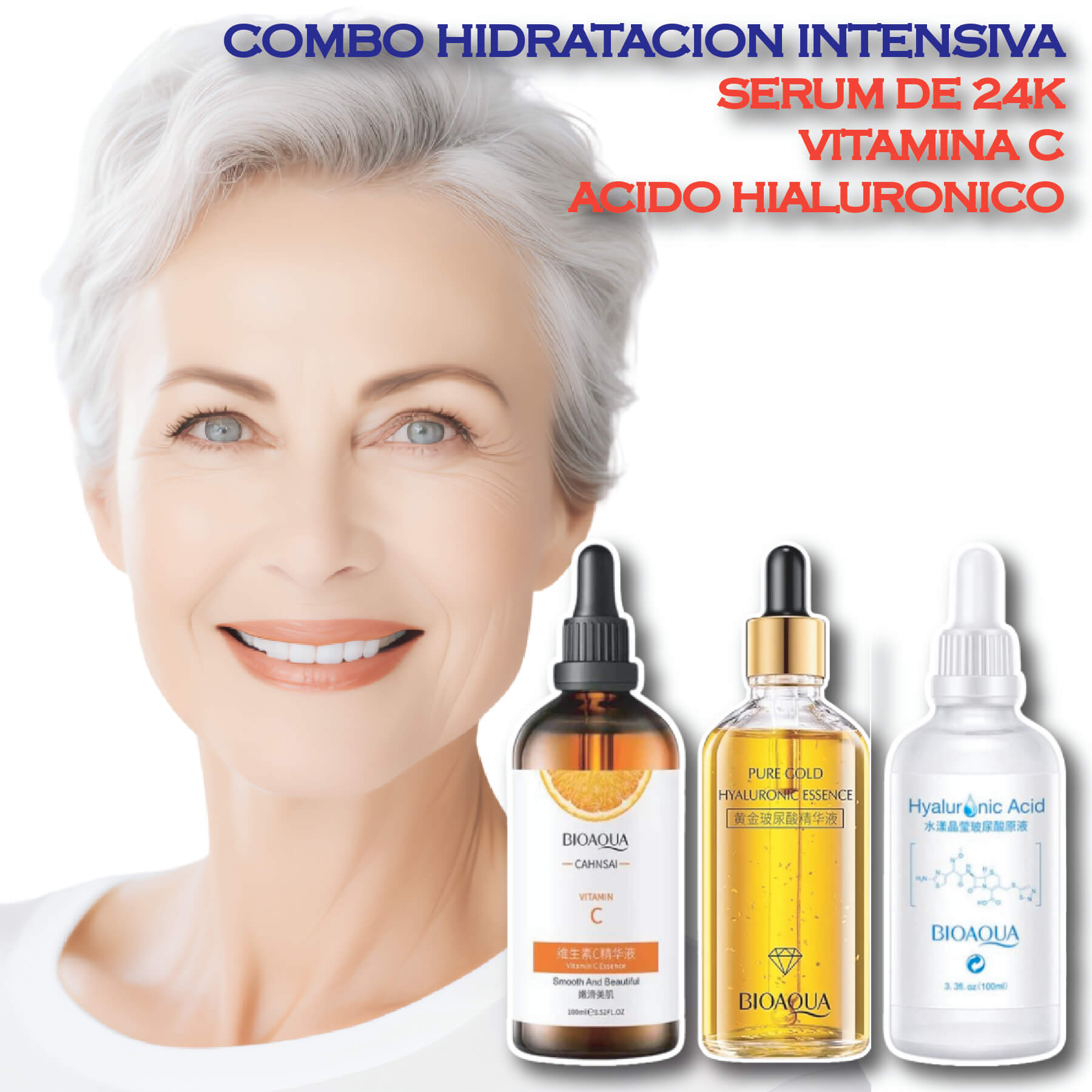 COMBO HIDRATACION INTENSIVA + SERUM DE 24K