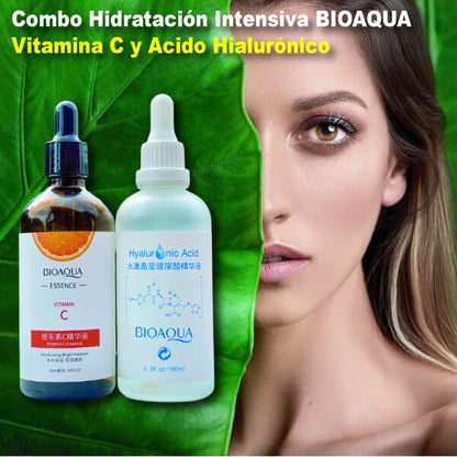 Duo Vitamina C mas Acido Hialurónico Hidratación Intensiva