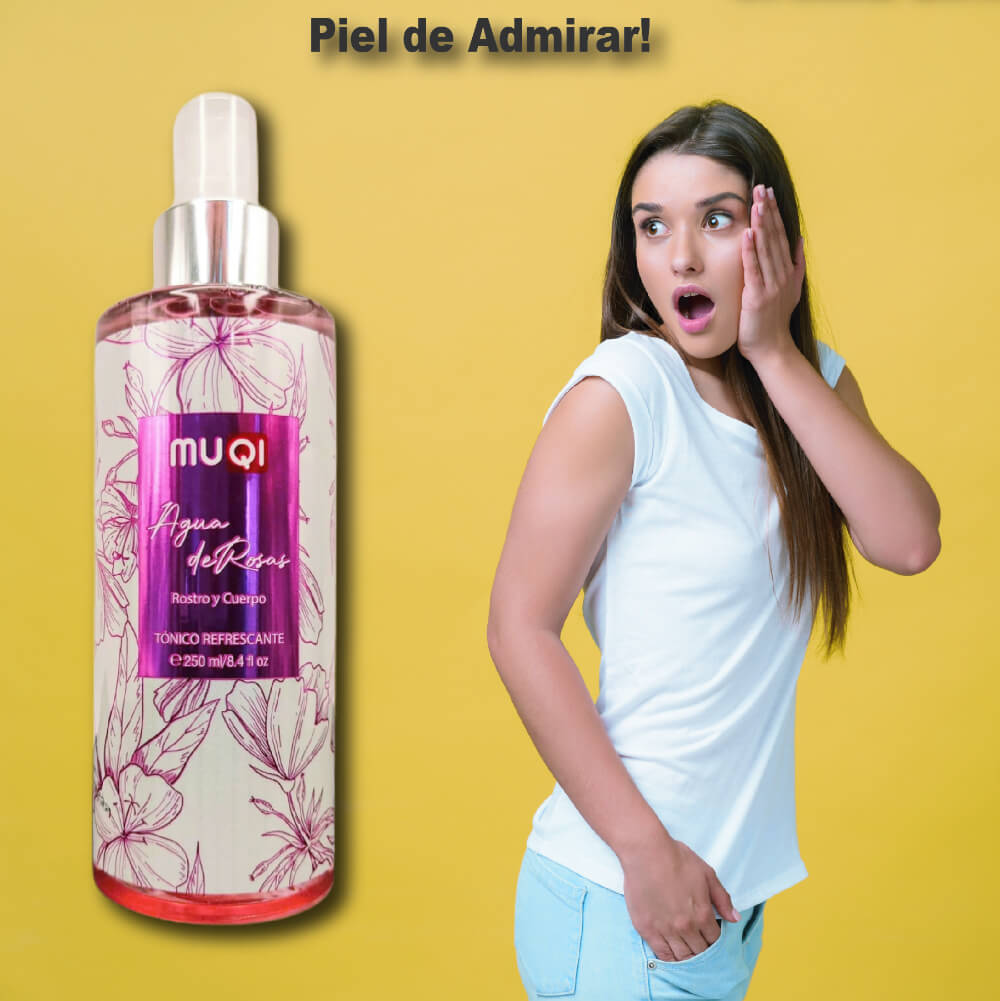 Pague 1 lleve 2 Agua de Rosas Hidratante MUQI de 250 ML