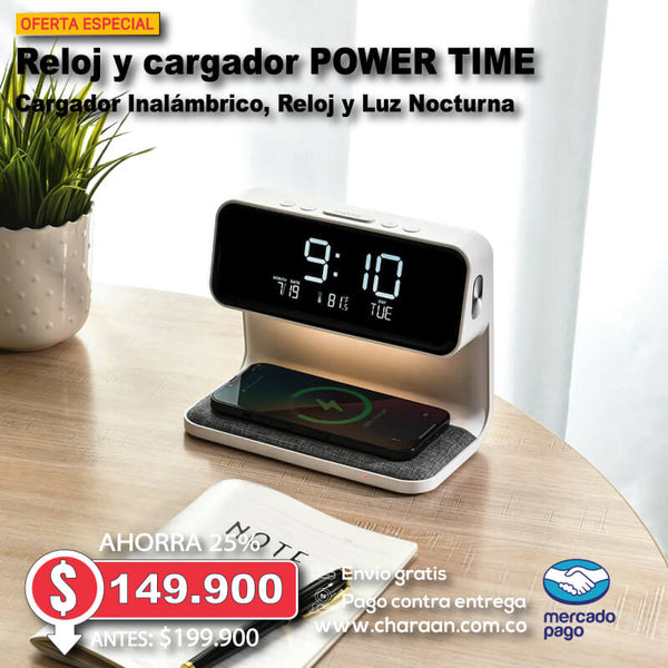 Reloj y cargador POWER TIME