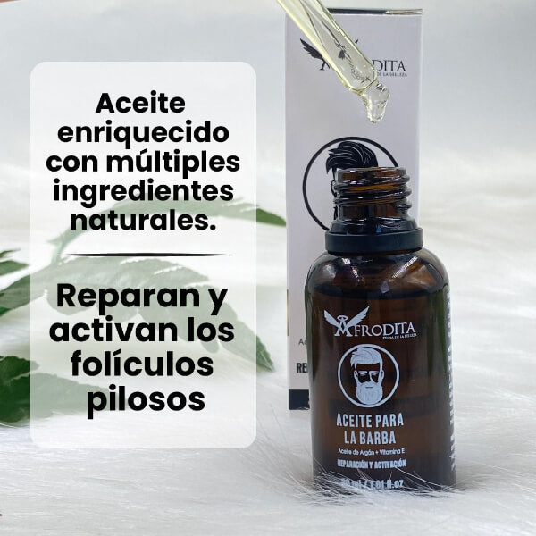 🔥  PAGUE 1 LLEVE 2 🔥 🧔🏻 ACEITE PARA LA BARBA AFRODITA 🧔🏻